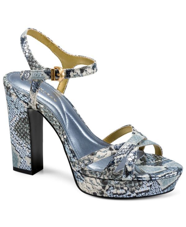【送料無料】 ダナ キャラン ニューヨーク レディース サンダル シューズ Womens Spencer Platform Dress Sandals Tempest Blue
