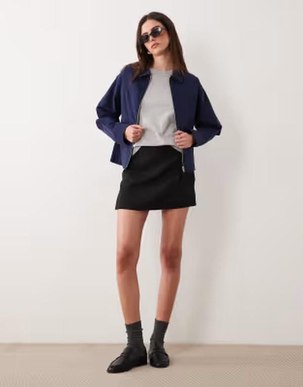 エイソス レディース ボトムス ハーフパンツ・ショーツ ミニ ASOS DESIGN tailored wrap mini skort black ブラック