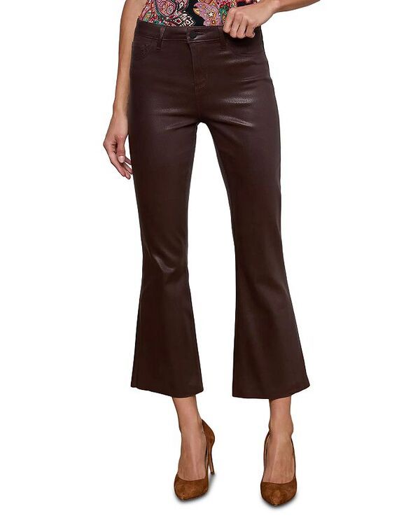 ラジャンス レディース ボトムス デニムパンツ コート クロップド ジーンズ LAGENCE Kendra High Rise Cropped Flared Jeans in Chocolate Co