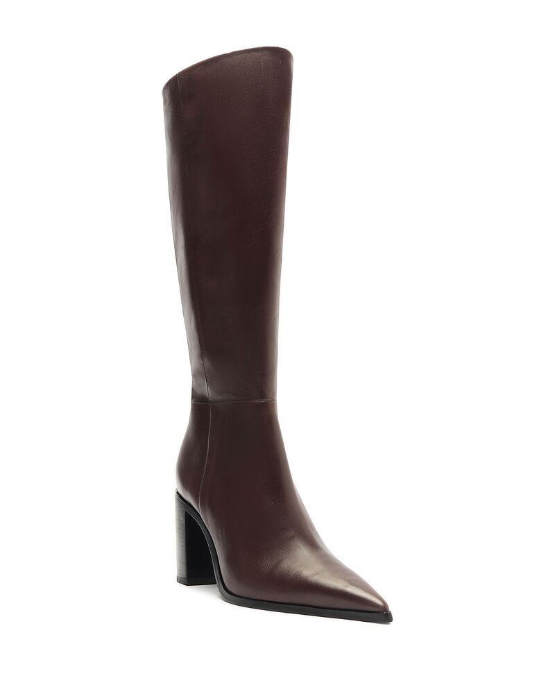 シュッツ レディース シューズ ブーツ・レインブーツ ヒール SCHUTZ Womens Mikki Up Block Heel Boots Dark Chocolate チョコレート