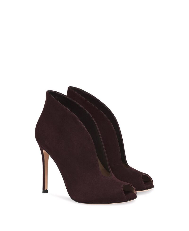 ジャンヴィト ロッシ レディース シューズ ブーツ・レインブーツ Gianvito Rossi Womens Vamp Booties Red Suede レッド