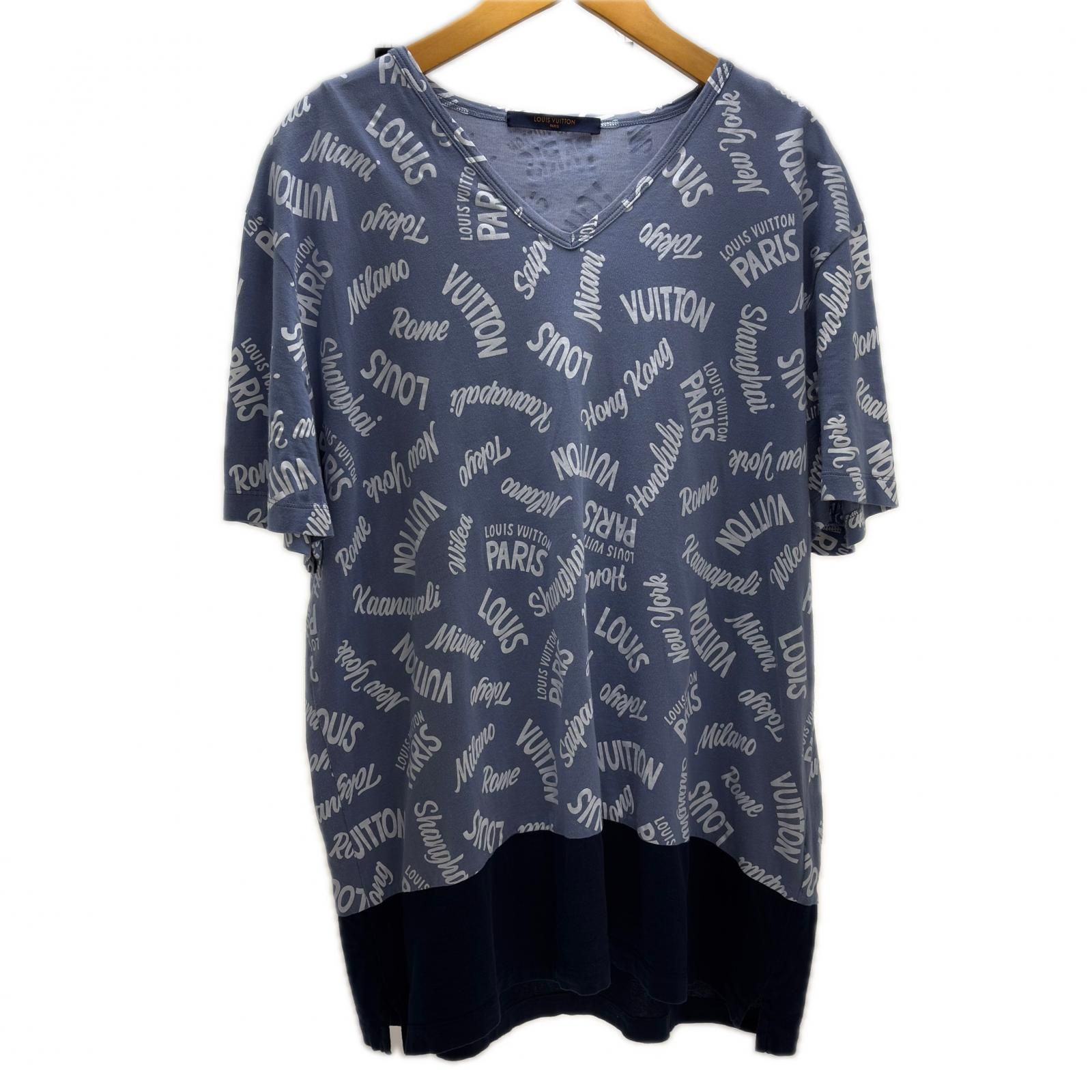 LOUIS VUITTON ルイ・ヴィトン 衣類 VネックTシャツ 衣料品 RM181M JC8 HEY06W 半袖Ｔシャツ コットン マルチカラー 【中古】