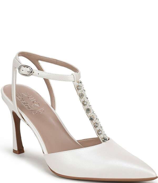 ナチュライザー レディース シューズ パンプス Naturalizer Astrid Pearl and Rhinestone Pointed Toe TStrap Dress Pumpsilk Wh