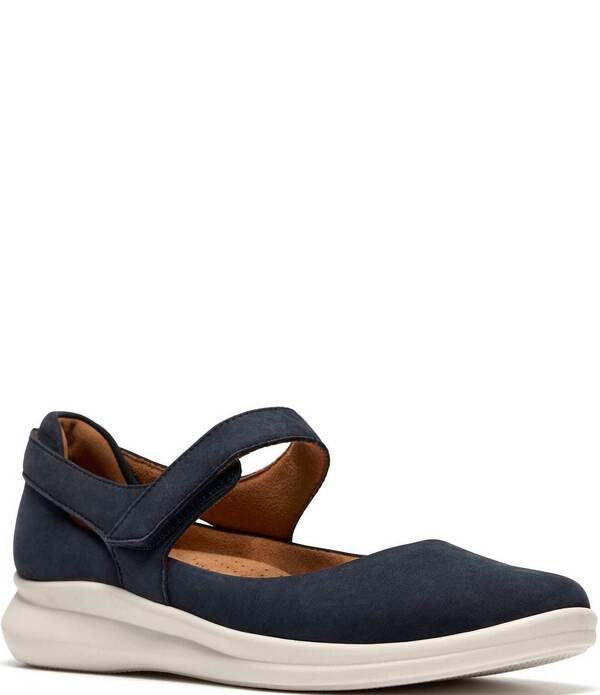 クラークス レディース シューズ サンダル スエード Clarks Artisan Lynell Strap Nubuck Suede Mary Janes Navy ネイビー