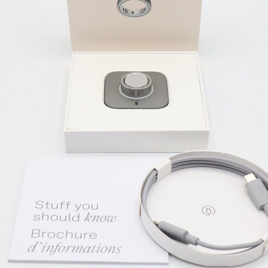 【美品】Oura Ring 4 JZ90-54220-09 ブラッシュドシルバー 9号 スマートリング オーラリング 第4世代 本体