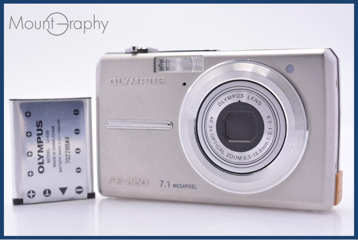 オリンパス OLYMPUS FE-220 3x バッテリー付属 同梱無料 #am7836