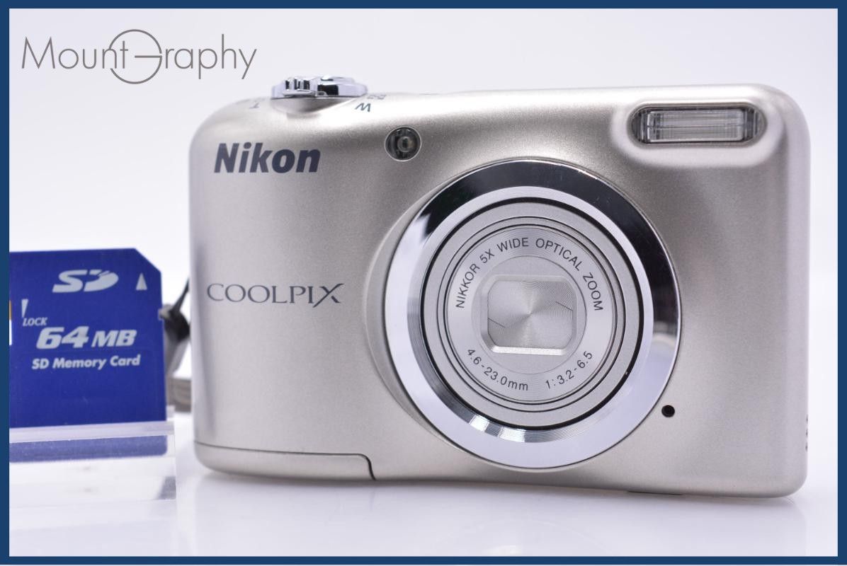 【動作保証】 ニコン Nikon COOLPIX A10 5x 単三電池仕様 メモリーカード付 同梱無料 #am7854
