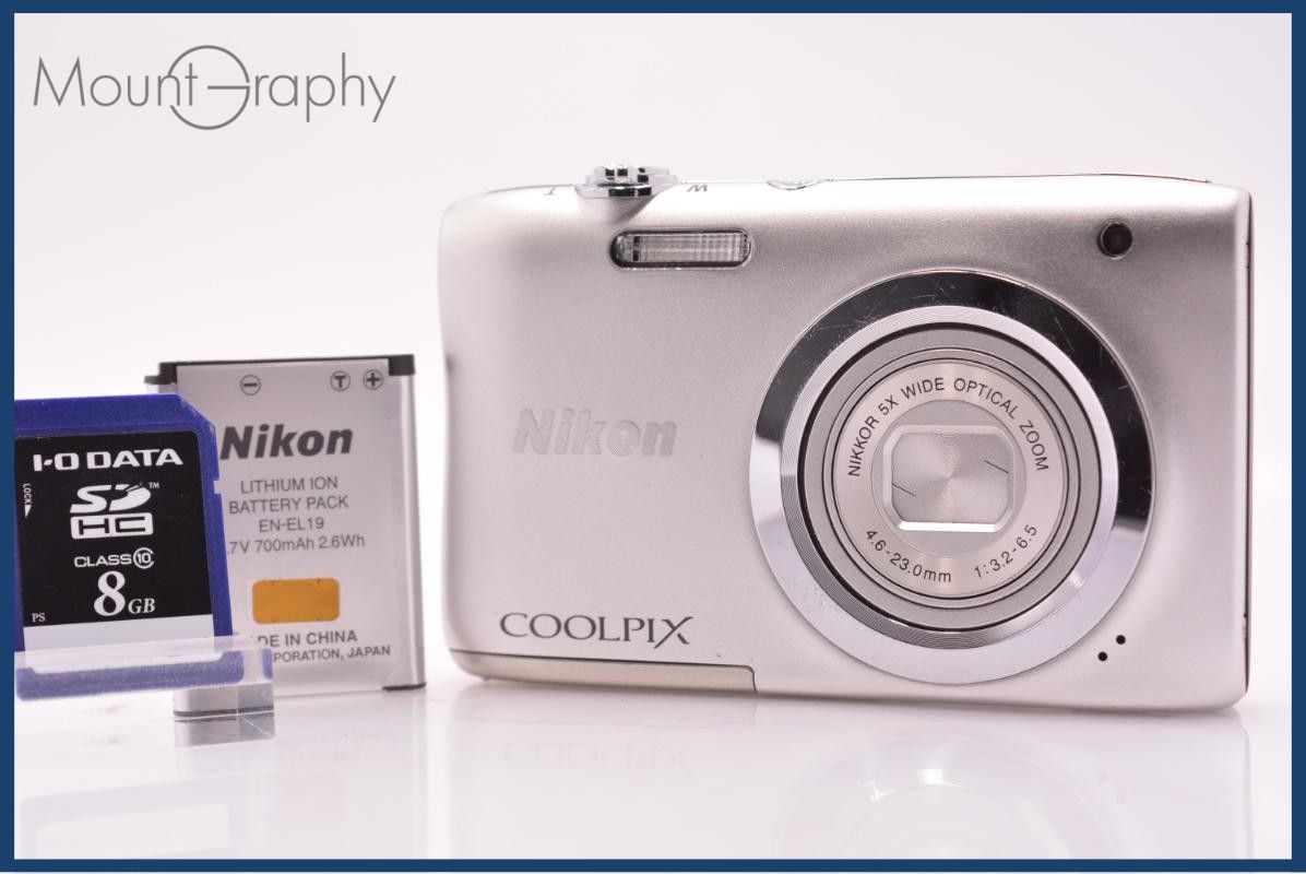 難あり ニコン Nikon COOLPIX A100 5x バッテリー、メモリカード付 同梱無料 #am7856