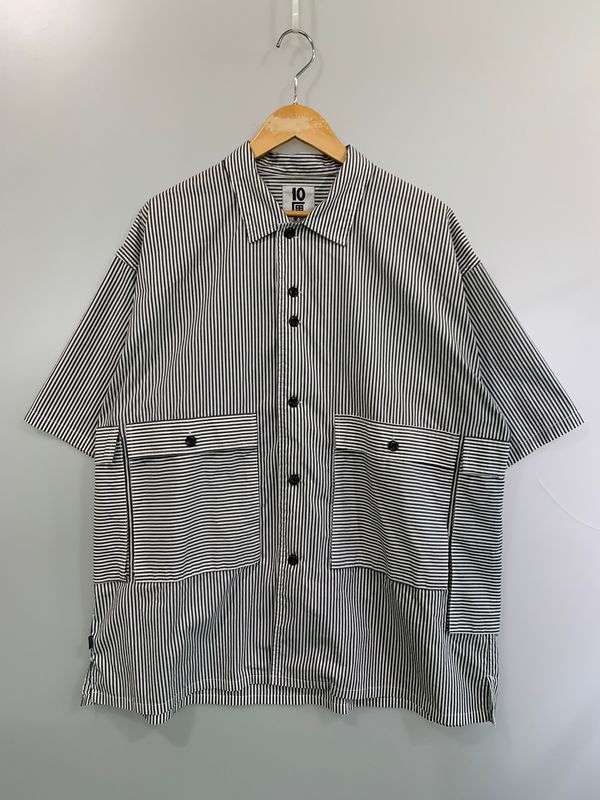 【中古品】 TENBOX テンボックス STRIPE DRUG DEALER SHIRT ストライプ ドラッグ ディーラー シャツ トップス 【140-260618-jt-24-min】