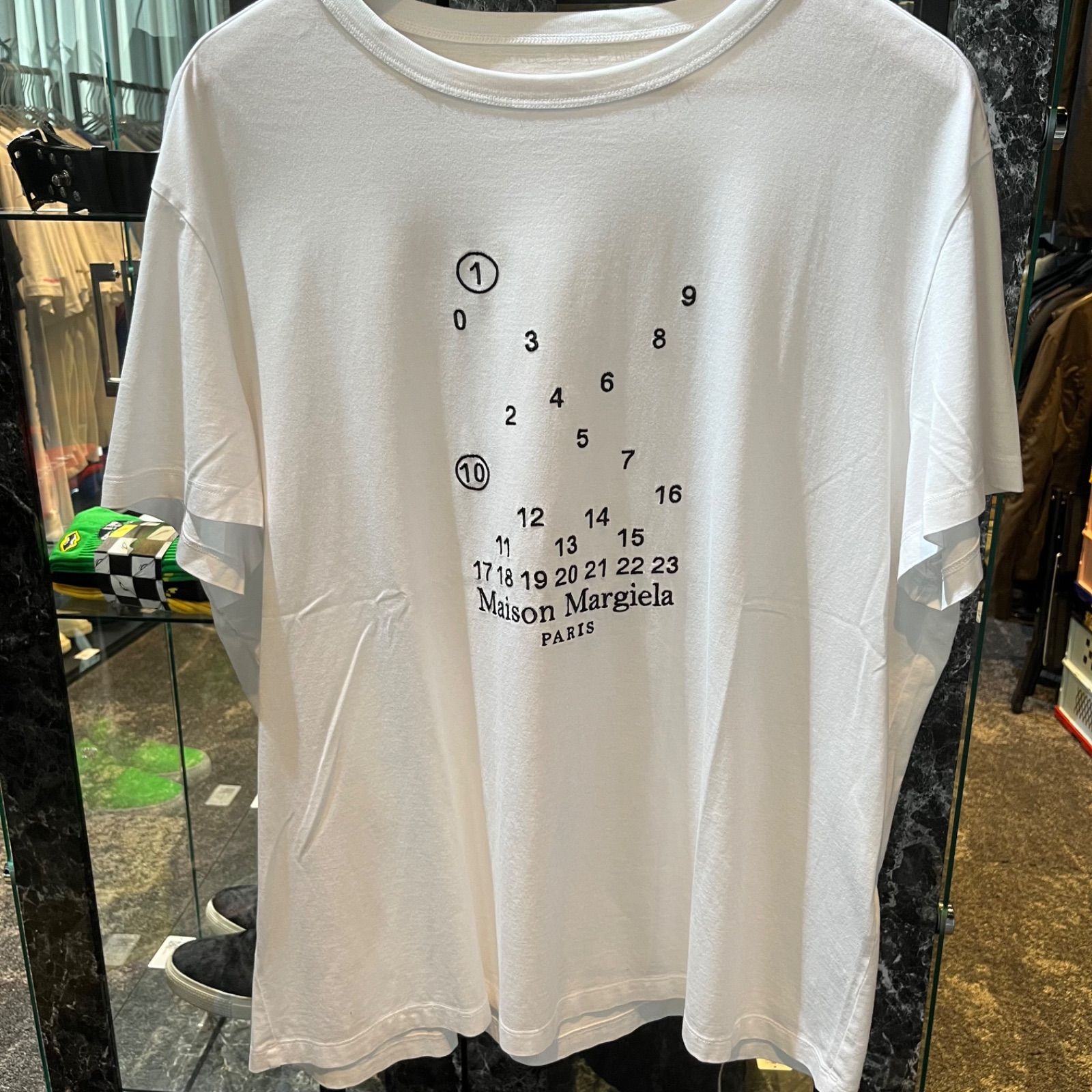 ※専用　メゾンマルジェラ　Tシャツ　XL 白色系 XL メゾンマルジェラ Tシャツ フロント ナンバー刺繍 ホワイト XL