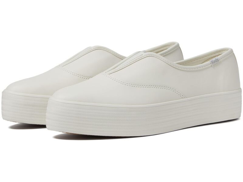 ケッズ レディース シューズ スニーカー Keds Point Slip On White Leather ホワイト