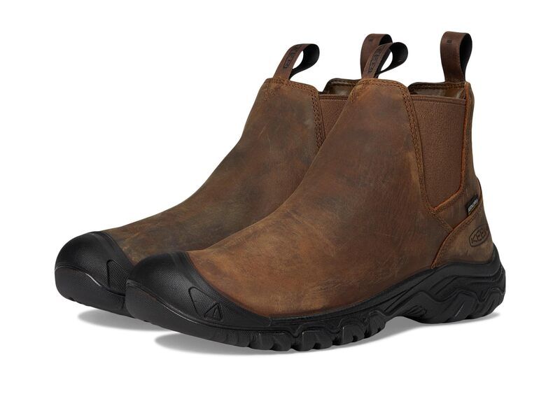 キーン メンズ シューズ ブーツ・レインブーツ KEEN Anchorage 4 Waterproof PullOn Durable Insulatedark EarthBlac