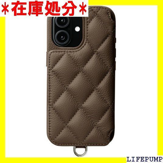 DEMIU デミュウ 〔 iPhone対応 17用 〕 スマホケース 携帯カバー 背面 手帳型 おしゃれ 可愛い レザー 本革 プレゼント ギフト 女性 上品 グレイス GRACE〔 エトープ 〕 2997