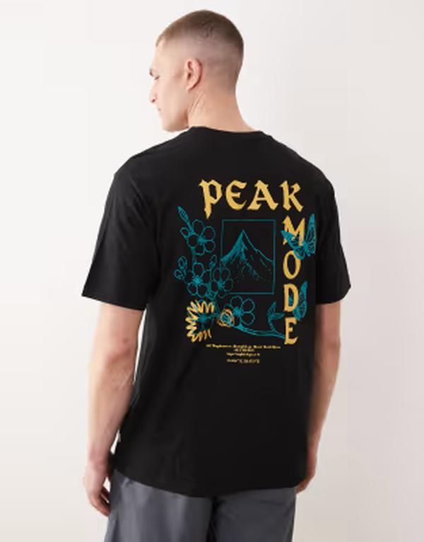 オンリーアンドサンズ メンズ トップス Tシャツ オーバーサイズフィット プリント ONLY SONS oversized fitshirt with mountain back print Blac