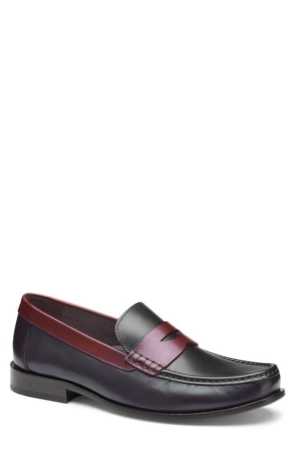 ジョンストンアンドマーフィー メンズ シューズ ローファー Johnston Murphy Humphrey Penny Loafer Navy Olive Burgundy ネイビー