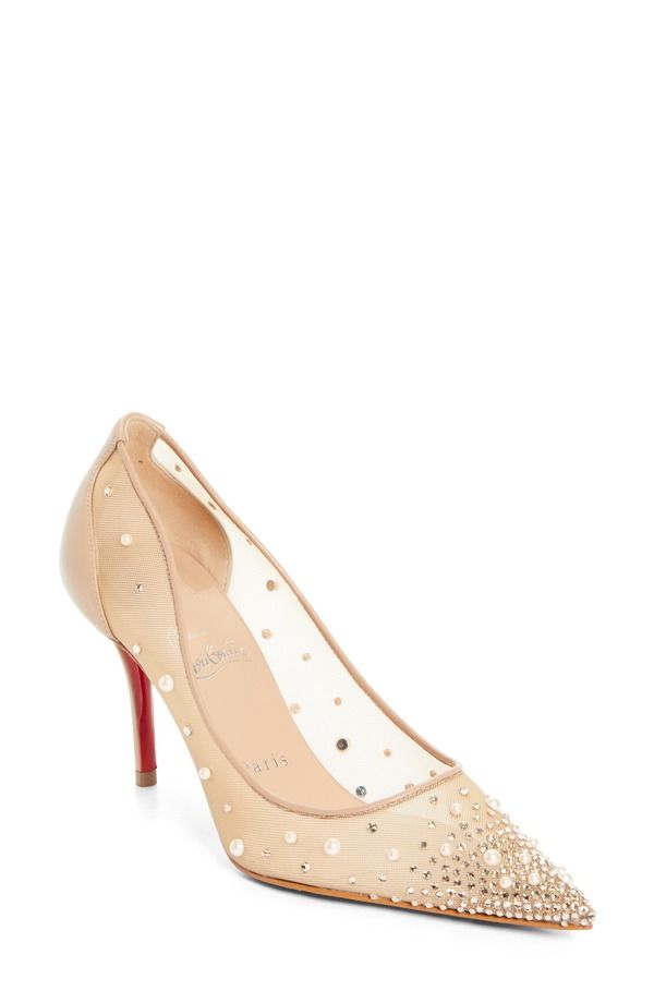 クリスチャン・ルブタン レディース シューズ パンプス Christian Louboutin Miss Z Degrastrass Perla Pointed Toe Pump Version Bl