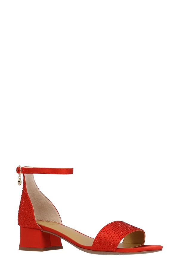 ジェイレニー レディース シューズ ヒール サンダル アンクル J Rene Winsley Ankle Strap Sandal Red レッド