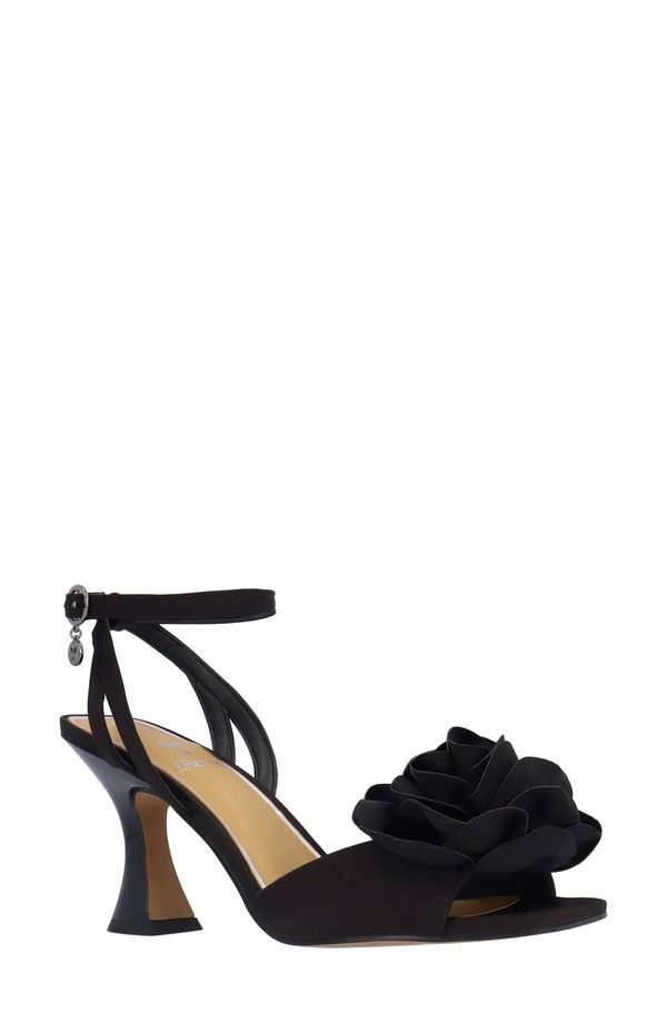ジェイレニー レディース シューズ ヒール サンダル アンクル J Rene Pomeline Ankle Strap Sandal Black ブラック