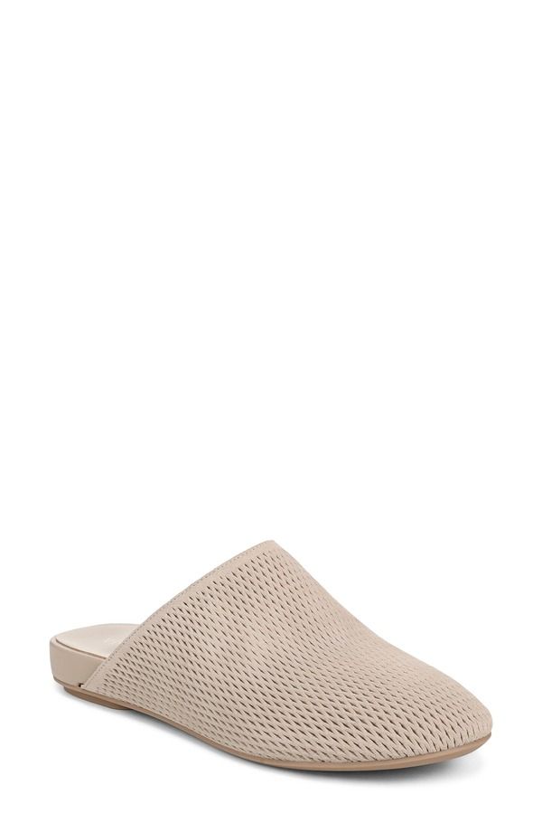 バイオニック レディース シューズ ヒール Vionic Opal Perforated Mule Lucid Beige ベージュ