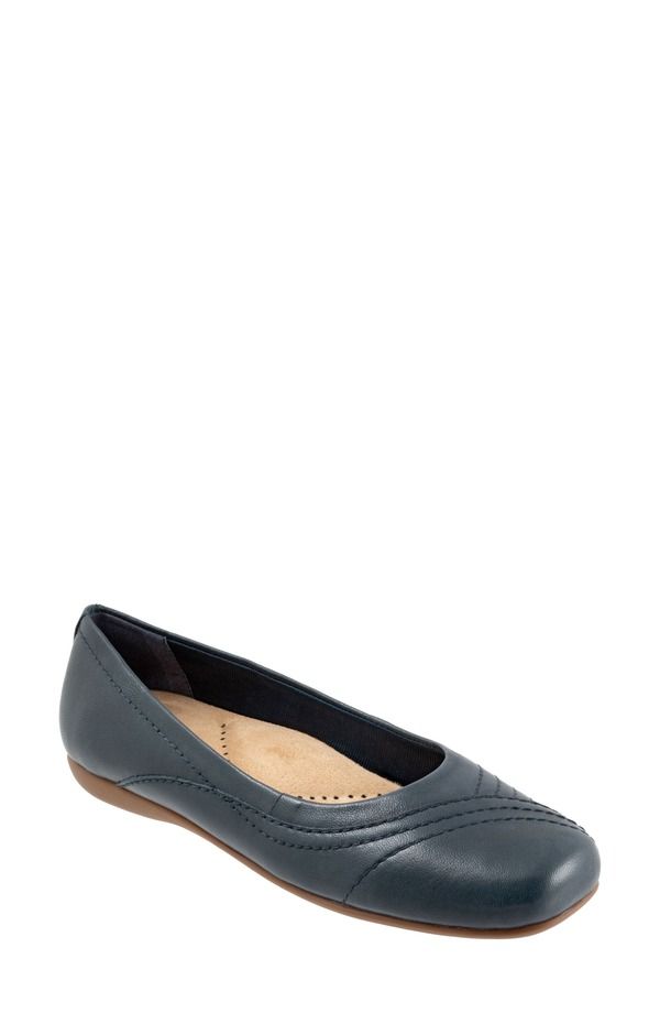 トロッターズ レディース シューズ パンプス Trottersasha Square Toe Flat Navy ネイビー