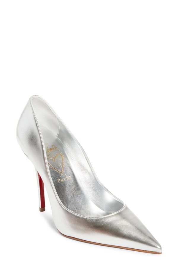 クリスチャン・ルブタン レディース シューズ パンプス Christian Louboutin Miss Z Pointed Toe Pump Silver シルバー