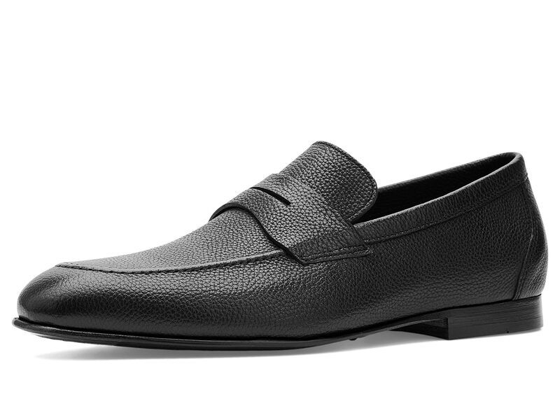 ジョンストンアンドマーフィー メンズ シューズ スリッポン・ローファー Johnston Murphy Higgins Penny Loafers Black Full Grai ブラック