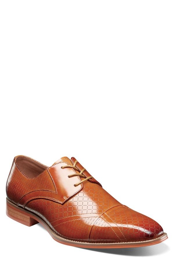 ステイシーアダムス メンズ シューズ ダービー キャップ Stacy Adams Hobson Cap Toe Derby Tan タン