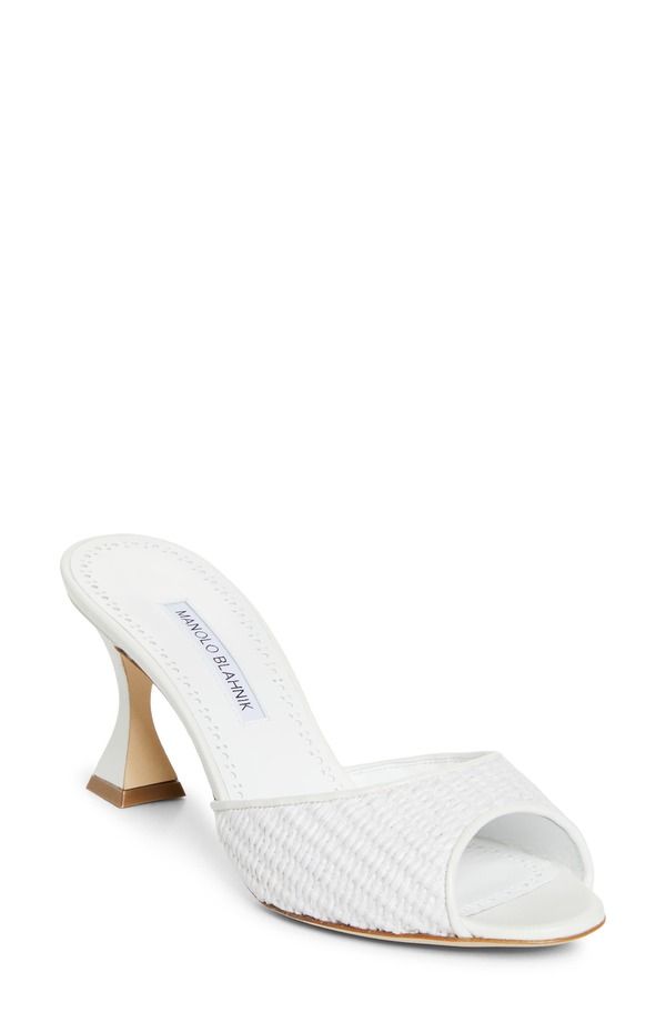 マノロ ブラニク レディース シューズ サンダル Manolo Blahnik Jadaron Slide Sandal White ホワイト