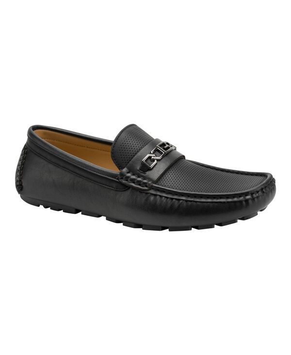 ゲス メンズ シューズ スリッポン・ローファー GUESS Mens Aqlen Driving Loafers Black ブラック