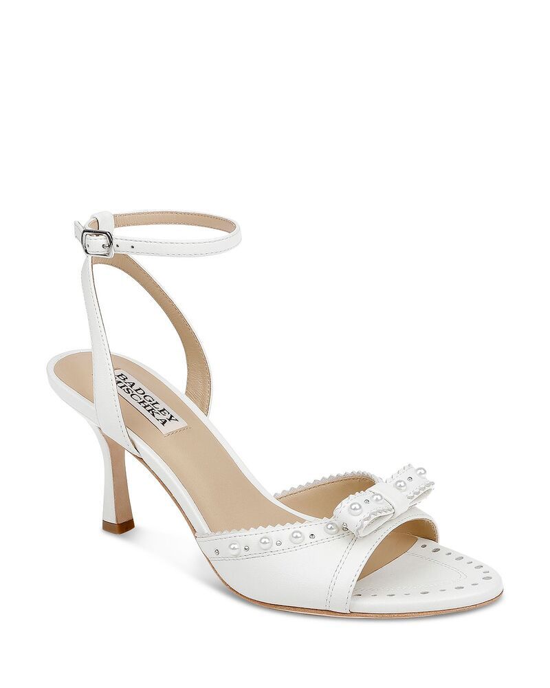 バッジェリーミシュカ レディース シューズ サンダル Badgley Mischka Womens Giuliana Sandals White Leather ホワイト