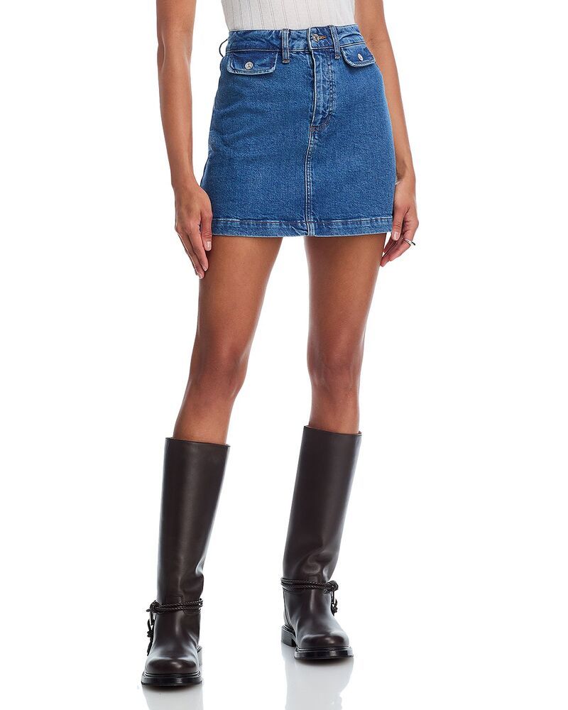 ペイジ レディース ボトムスカート ミニ PAIGE Janelle Mini Skirt Laguna