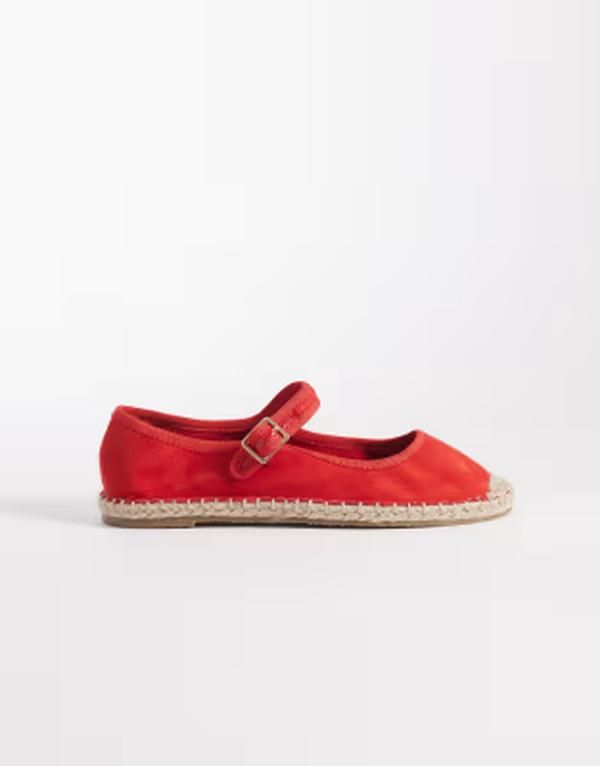 エイソス レディース シューズ サンダル ASOS DESIGN Jasmine mary janespadrille ballet flats RED レッド