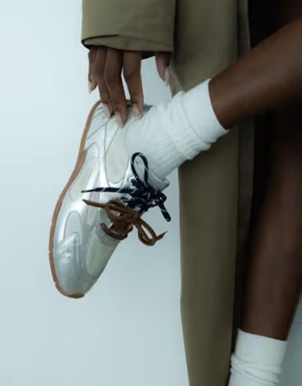 ブロンクス レディース シューズ スニーカー トール Bronx Myraa sneakers metallic SILVEROFF WHITE オフホワイト