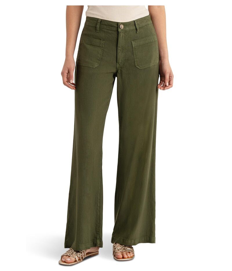 カットフロムザクロス レディース ボトムス カジュアルパンツ KUT from the Kloth Meg HighRise Wide Legs with Patch Pockets Forest フ