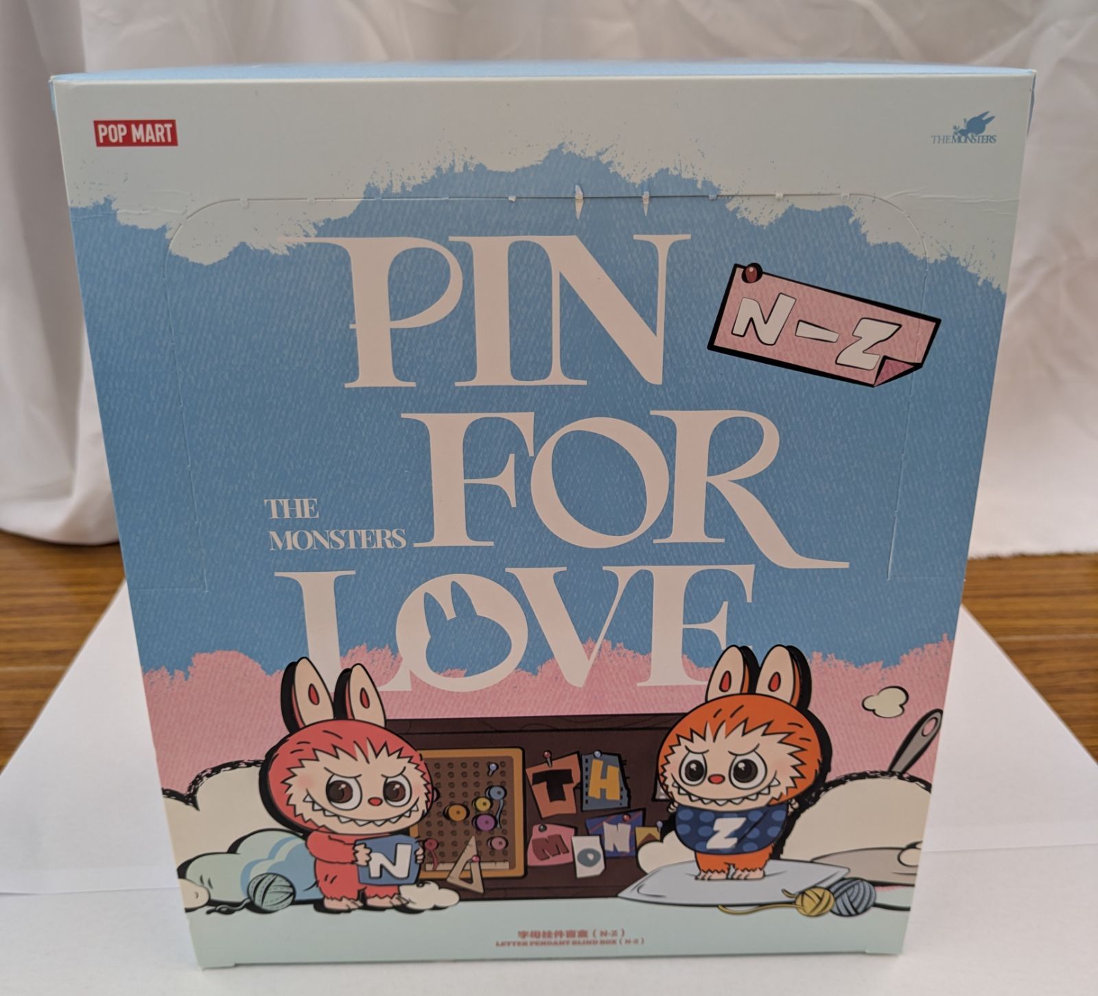 POPMART ザ・モンスターズ PIN FOR LOVE アルファベットペンダント N-Z ボックス　pmpfl-box001