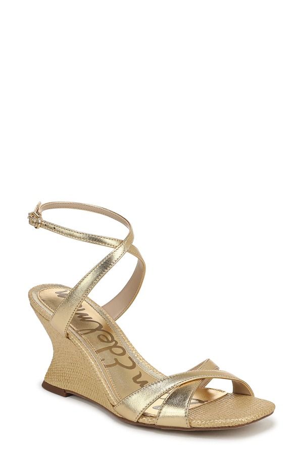 サムエデルマン レディース シューズ ヒール サンダル アンクル Sam Edelman Davi Ankle Strap Wedge Sandal Amber Gold アンバー