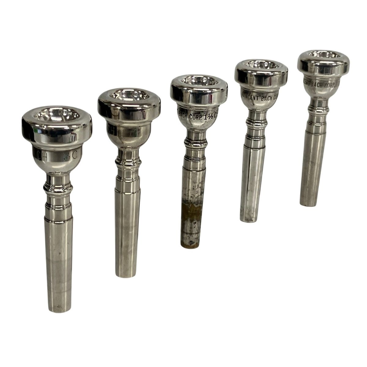 Vincent Bach 3C 7E CORP1 1/2C CORP5B CORP7EW トランペット マウスピース 楽器 5つセット 中古 T11371813