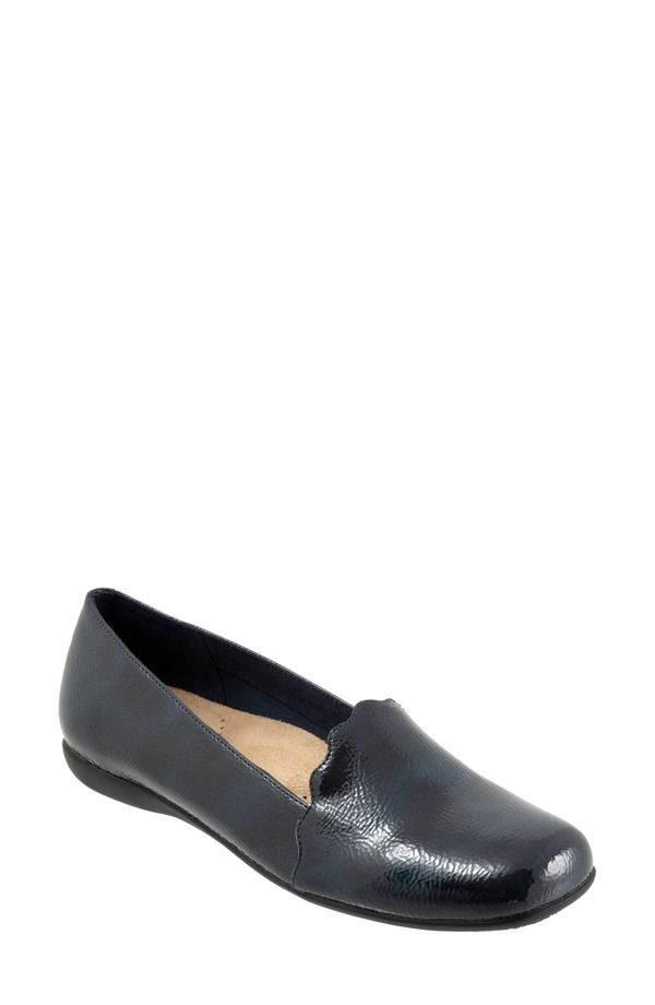 トロッターズ レディース シューズ パンプス Trottersage Flat Navy Patent ネイビー