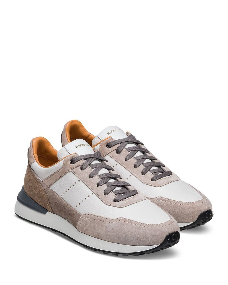 マグナーニ メンズ シューズ スニーカー スエード Magnanni Mens Bravo Bone Suede Sneakers Exclusive White ホワイト