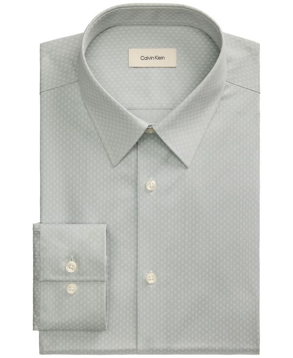 カルバンクライン メンズ トップス シャツ スリムフィット Calvin Klein Mens MultiStretch NonIron Shirt Slim Fit Light Gray グレー