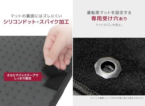 WEIMALL インプレッサスポーツ対応 フロアマット GT 車 マット 4点セット フロント 後部座席 ラゲッジ 厚さ5mm カーマット 普通車 （ブラック） MAT080ts ed25fac5