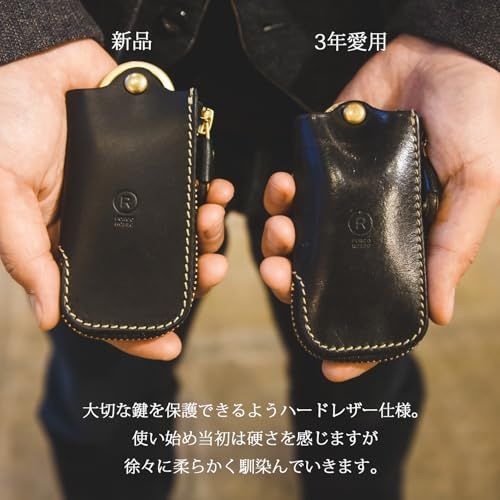 [ポルコロッソ] キーケース スマートキーケース メンズ レディース 本革 栃木レザー スマートキー キー キーホルダー 革 ファスナー ブランド 日本製 キャメル [sokunou]t 3f37cf45