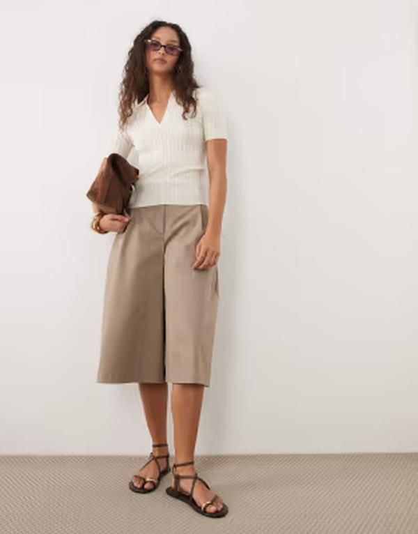 マンゴ レディース トップス ポロシャツ Mango short sleeve polo top BEIGE ベージュ マンゴ レディース トップス ポロシャツ Mango short sleeve polo top BEIGE ベージュ