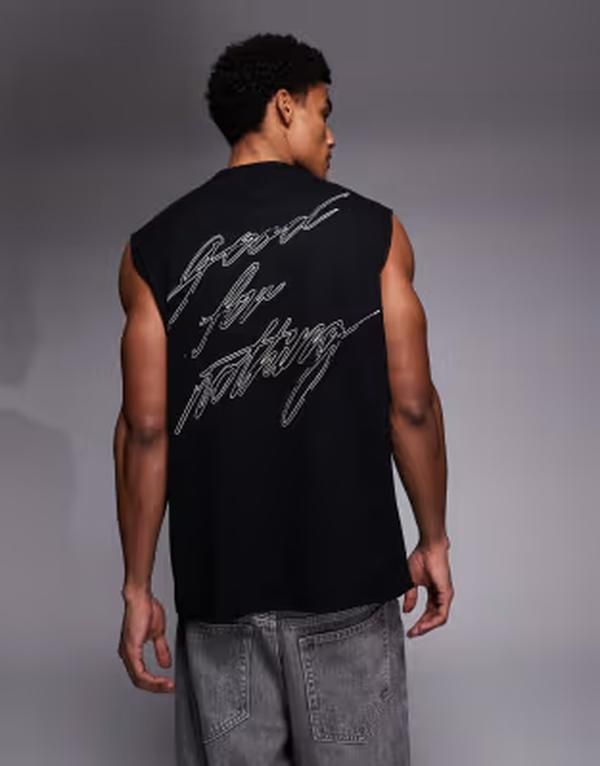 グッドフォーナッシング メンズ トップス ベスト ノースリーブ Good For Nothing sleeveless tank top ombr Black ombre ブラック
