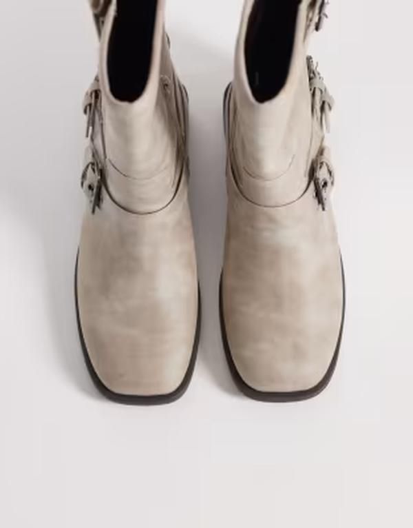 エイソス レディース シューズ ブーツ・レインブーツ ヴィンテージ ASOS DESIGN Asher flat moto boots in vintage WHITE BURNISH ホワイト エイソス レディース シューズ ブーツ・レインブーツ ヴィンテージ ASOS DESIGN Asher flat moto boots in vintage WHITE BURNISH ホワイト