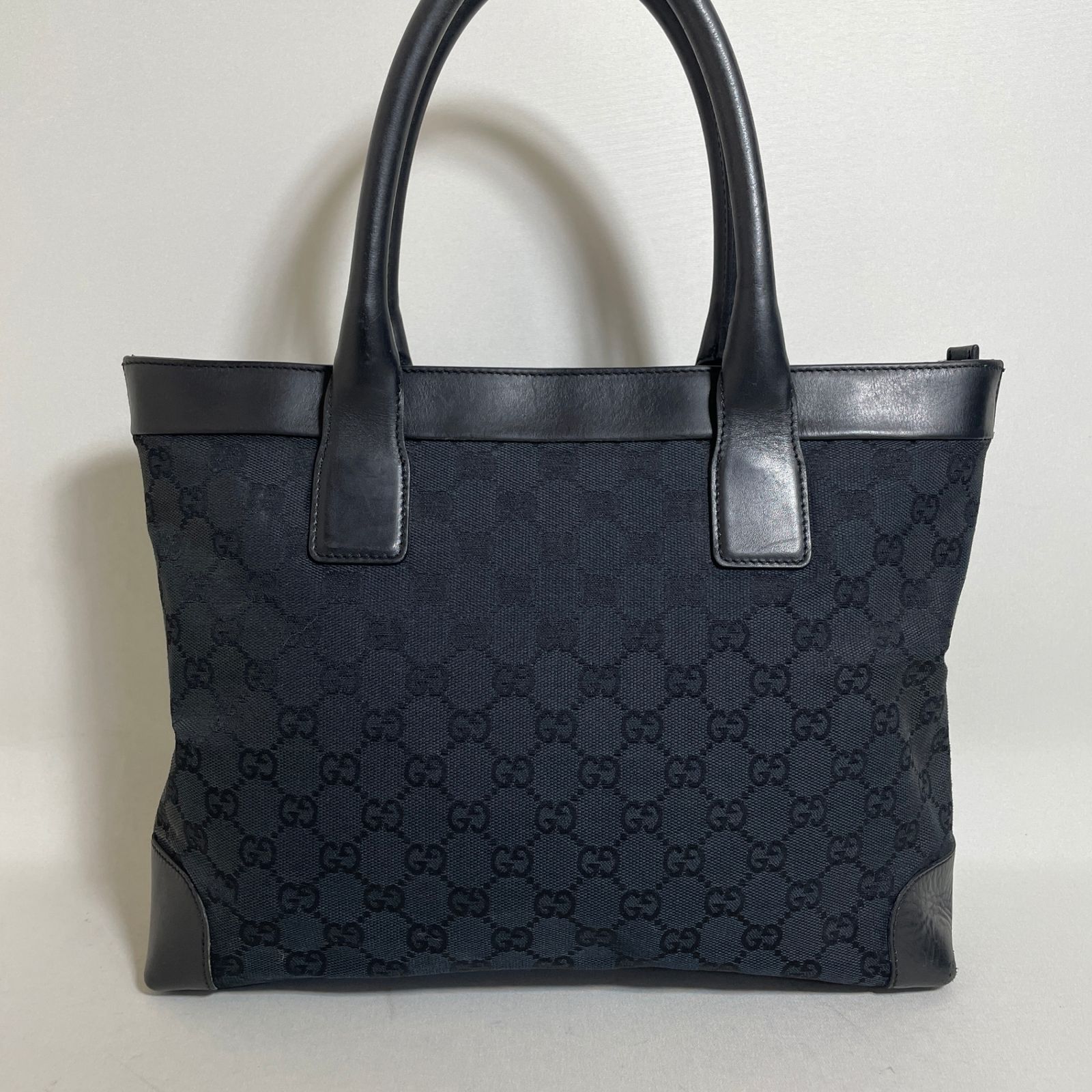 2605-309｜グッチ GGキャンバス トートバッグ ブラック 2605-309｜グッチ GGキャンバス トートバッグ ブラック - メルカリ