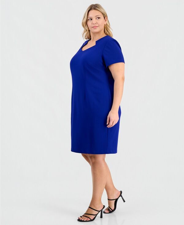 コネクテッド レディース トップス ワンピース プチ キャップスリーブ キャップ Connected Petite NotchedNeck CapSleeve Sheath Dress Dcl コネクテッド レディース トップス ワンピース プチ キャップスリーブ キャップ Connected Petite NotchedNeck CapSleeve Sheath Dress Dcl
