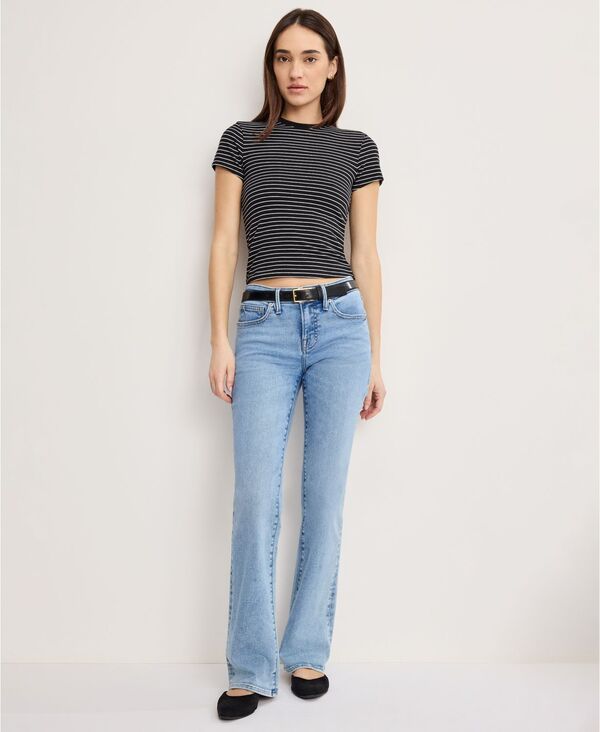 グッドアメリカン レディース シューズ ブーツ・レインブーツ ローライズ ジーンズ Good American Womens LowRise Boot Jeans Blue ブルー グッドアメリカン レディース シューズ ブーツ・レインブーツ ローライズ ジーンズ Good American Womens LowRise Boot Jeans Blue ブルー