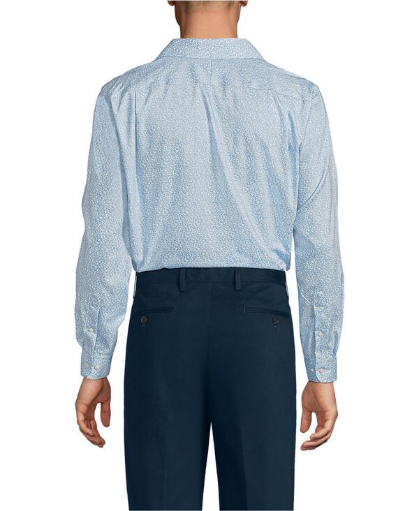 ランズエンド メンズ トップス シャツ コットン Lands End Mens No Iron Supima Cotton Pinpoint Straight Collar Dresshirt Oas