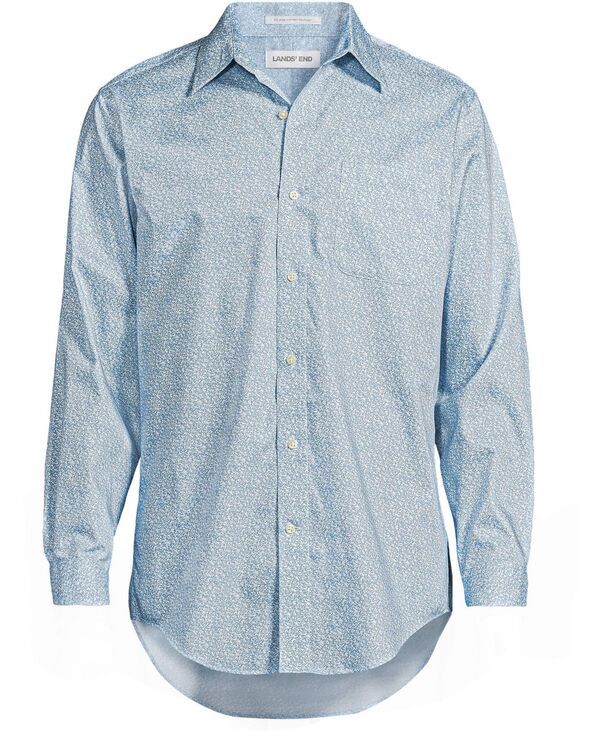 ランズエンド メンズ トップス シャツ コットン Lands End Mens No Iron Supima Cotton Pinpoint Straight Collar Dresshirt Oas